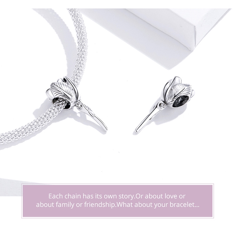 Hạt Làm Đồ Trang Sức Bamoer Scc1514 Bạc 925 Hình Hoa Tulip Thời Trang Cho Phụ Nữ Diy