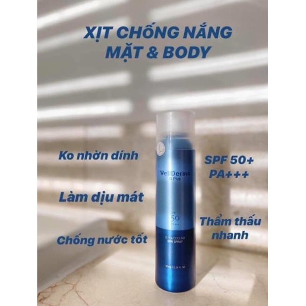 Xịt Chống Nắng Wellderma Hàn Quốc