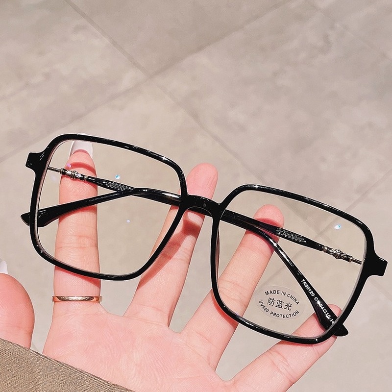 JIUERBA Kính Cận Thị Gọng Vuông Siêu Nhẹ TR90 Thời Trang Hàn Quốc Cho Nam Nữ