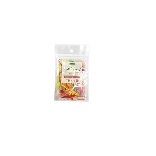 Daiso Thun Buộc Tóc Không Rối (100 Cái) No Tangle Rubber Hair Band L Size Color Mix 100P