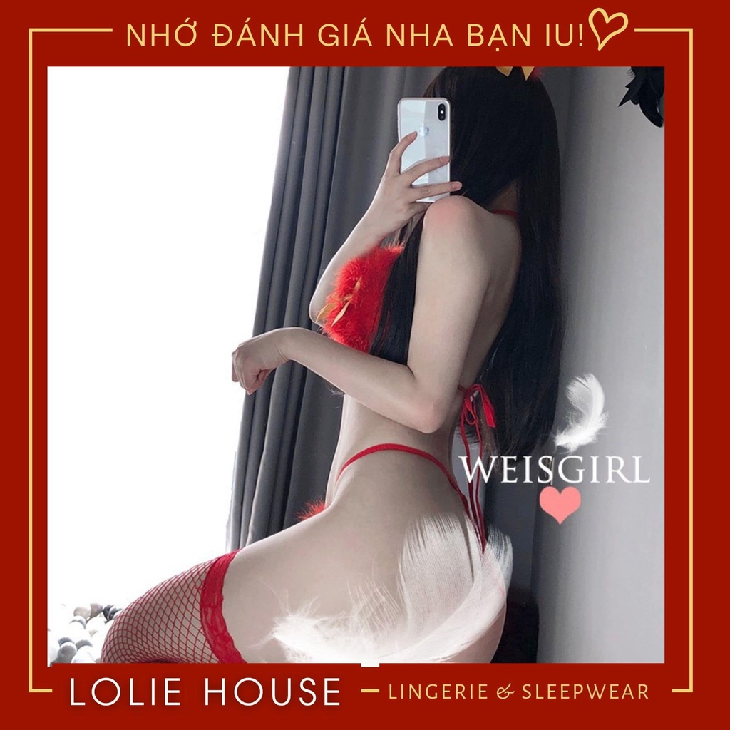 Cosplay noel giáng sinh sexy gợi cảm gồm bộ đồ lót hai mảnh đầy đủ phụ kiện LOLIE HOUSE - BS5