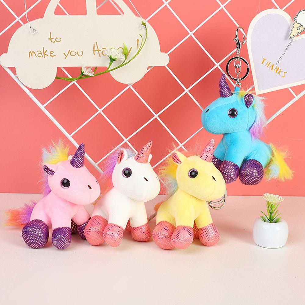 LANFY Móc Khóa Kỳ Lân Nhồi Bông Màu Sắc Ngọt Ngào Dễ Thương