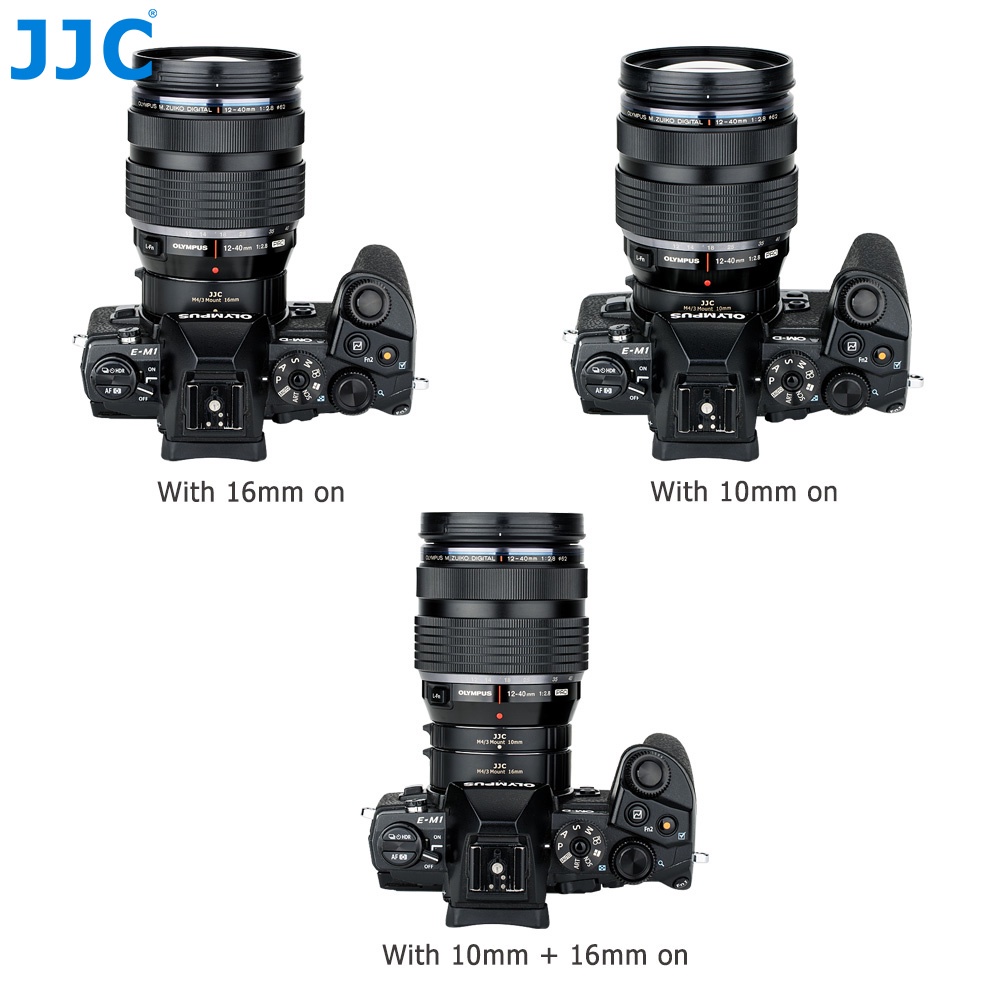 JJC M4/3 Bộ ống mở rộng Micro 4/3 cho Máy ảnh Olympus OM-D E-M10 E-M5 E-M1 Mark IV III II Lumix GX85 GX9 GX8 GX7 GH6 GH5 GH5S S5M2 S5II S5IIx S1 R  G10 G9 G8 G7 G6 G80 G85 G90 G95 G100 G110