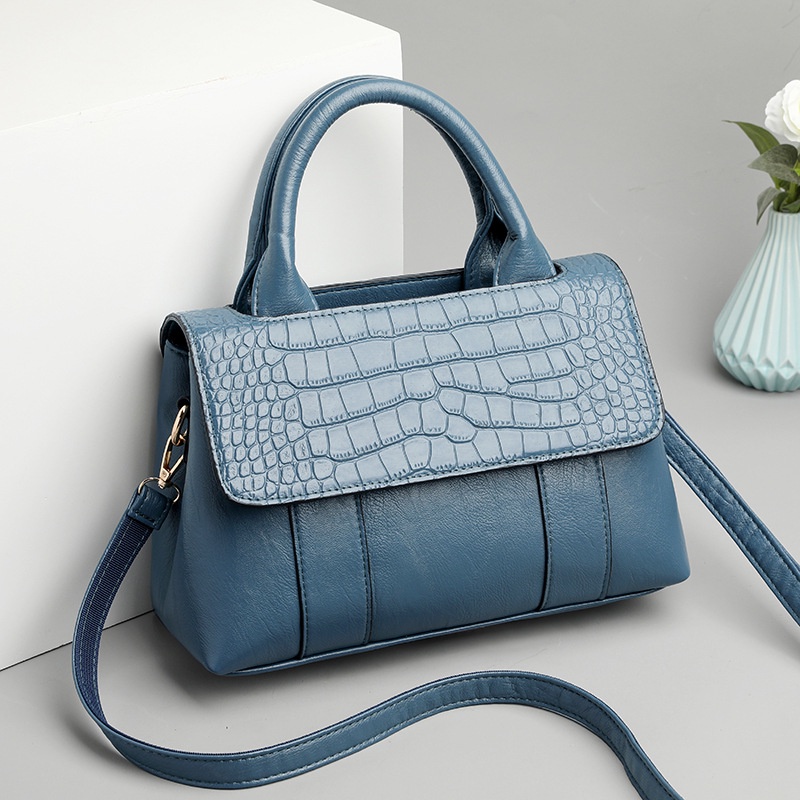 Túi đeo vai IELGY trơn màu họa tiết cá sấu hợp thời trang cho nữ