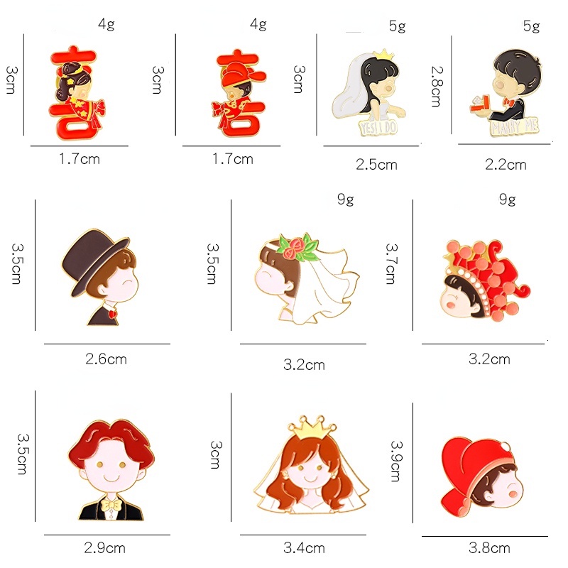 Ghim Cài Áo Hình Cặp Đôi Dễ Thương