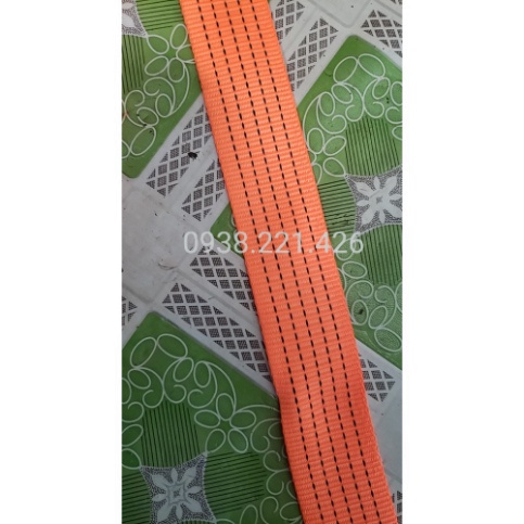 Dây đai vải polyester chằng hàng bản 50mm trọng tải cao nhất 3 tấn cuộn dài 20 mét chằng cột sản phẩm màu cam