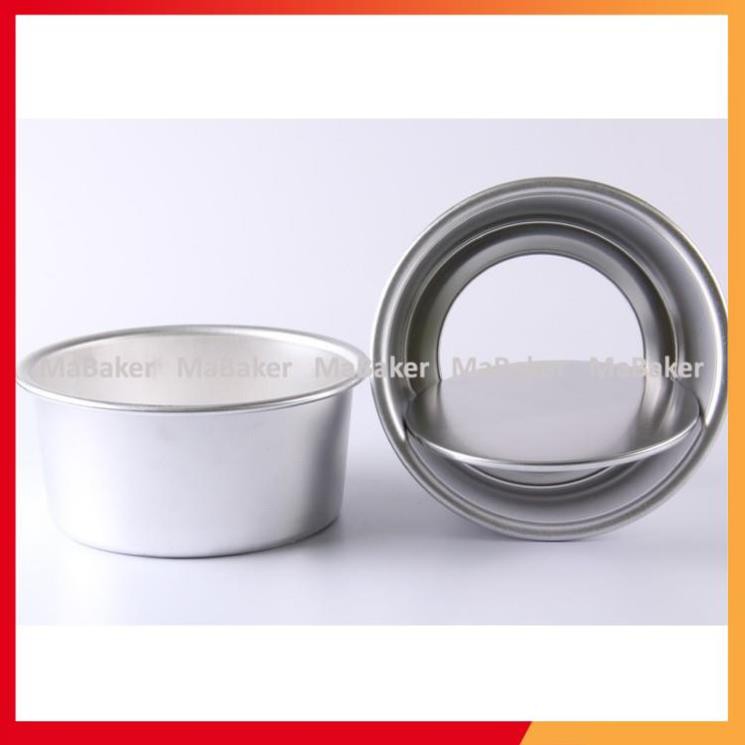 Khuôn tròn làm bánh đế rời/đế liền bằng nhôm đúc siêu cứng cáp, bền bỉ, chống gỉ size 16/18/20/22/24 cm - MaBaker