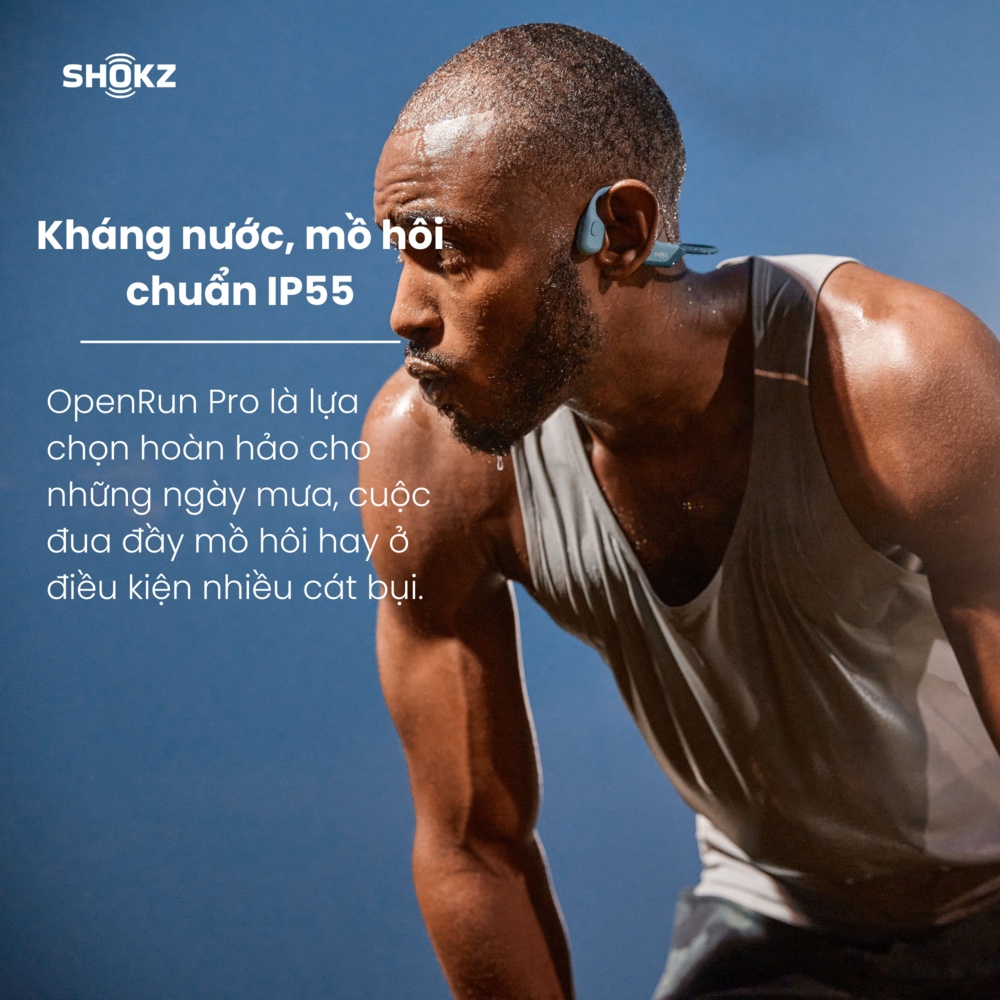 Tai Nghe Bluetooth Thể Thao Truyền Âm Thanh Qua Xương SHOKZ OPENRUN PRO S810 Màu Xanh - Bảo Hành 2 Năm