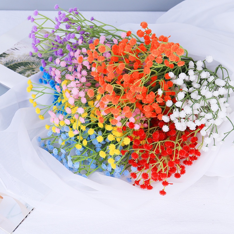 1 Nhánh Hoa Gypsophila Nhân Tạo Trang Trí Nhà Cửa