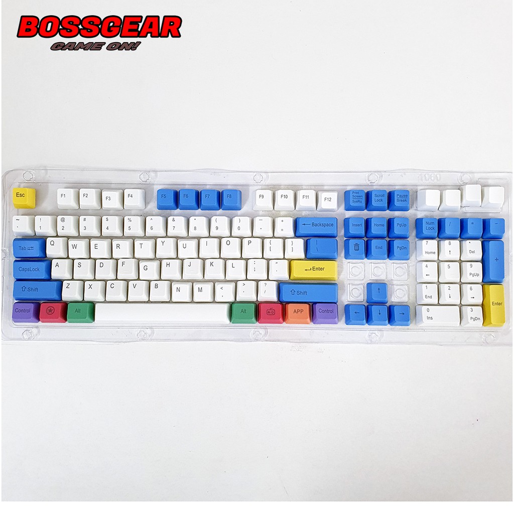 [Mã SKAMSALE03 giảm 10% đơn 200k] Keycap 108 Phím PBT Dye Sub Màu Chalk ( Thick PBT, OEM Profile, Ansi Layout)