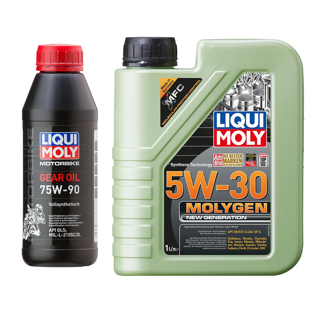 Combo nhớt máy Liqui Moly Gen 5W30 1L và Nhớt lap Liqui Moly Gear 75W90 120ml