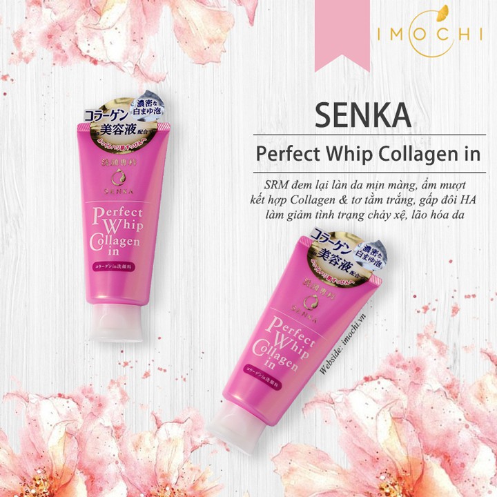 [Hàng Nhật Chuẩn] Sữa Rửa Mặt SENKA  Collagen Senka Perfect Whip Collagen In 120G