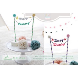 Topper cắm trang trí bánh dây treo nhiều mẫu mẫu 01 - 08[Trang trí bánh]