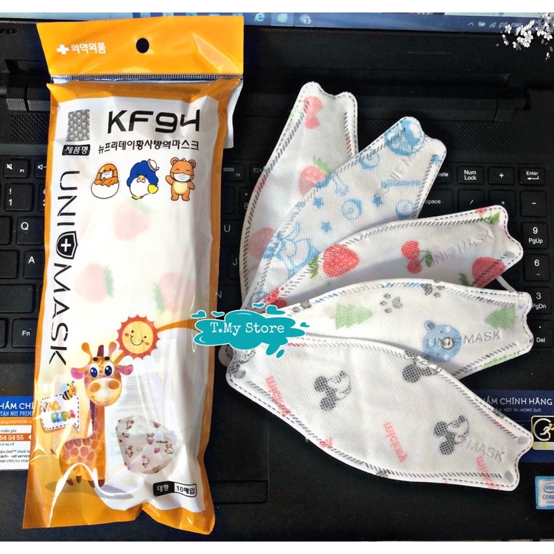 Sỉ 1 thùng khẩu trang KF94 trẻ em UNI Mask (3-8t) hàng chính hãng (300 cái)