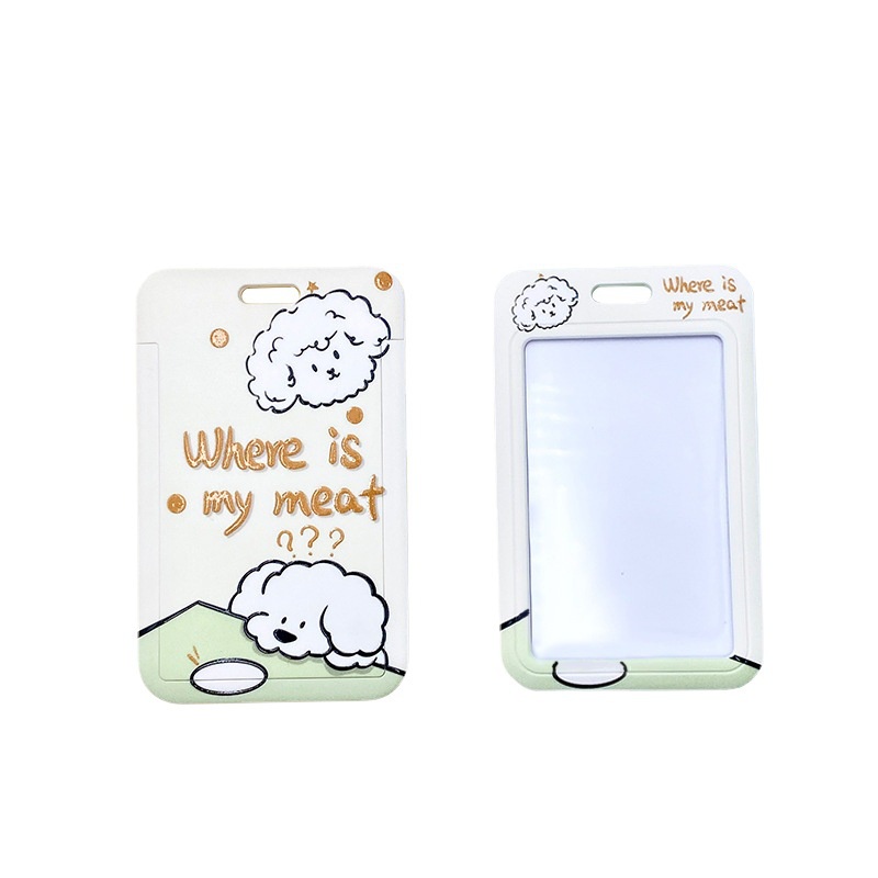 Ốp Điện Thoại Họa Tiết Hoạt Hình Dễ Thương Có Dây Đeo Và Ngăn Đựng Thẻ Cho Học Sinh