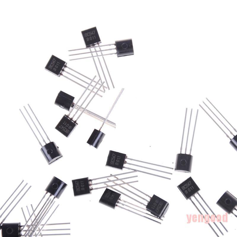 yengood 50pcs/set Transistor NPN black BC547 BC547B 0.1A/45V