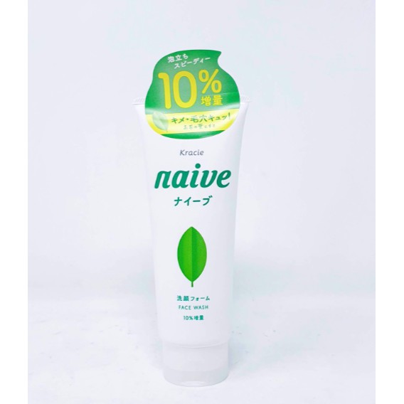 Sữa rửa mặt Naive 143g (trà xanh, đào)