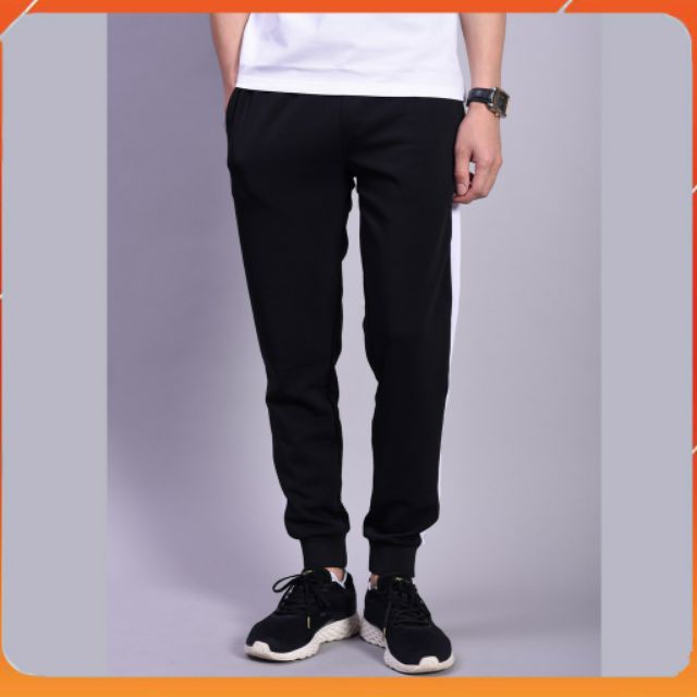 Quần jogger thể thao nam nữ unisex 1 sọc to