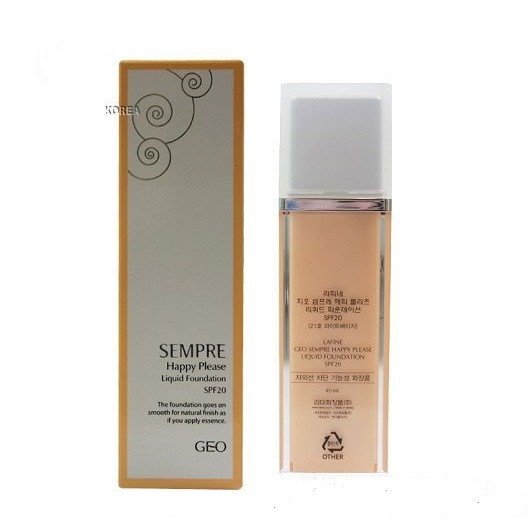 Kem nền Geo Sempre Happy &amp; Please Liquid Foundation Natural Beige 40ml