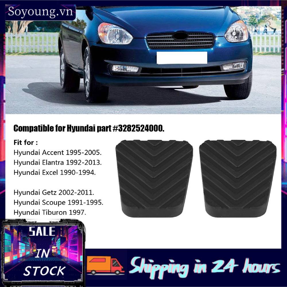 Bộ 2 vỏ bọc bàn đạp chân thắng bằng cao su cho HYUNDAI Accent Elantra Scoupe Tiburon Getz 3282524000
