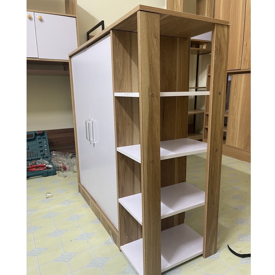 Tủ Giày Gỗ Kệ Giày Dép Có Ngăn Tủ Chất Liệu MDF Cao Cấp Chất Liệu MDF Chống Nước TG02