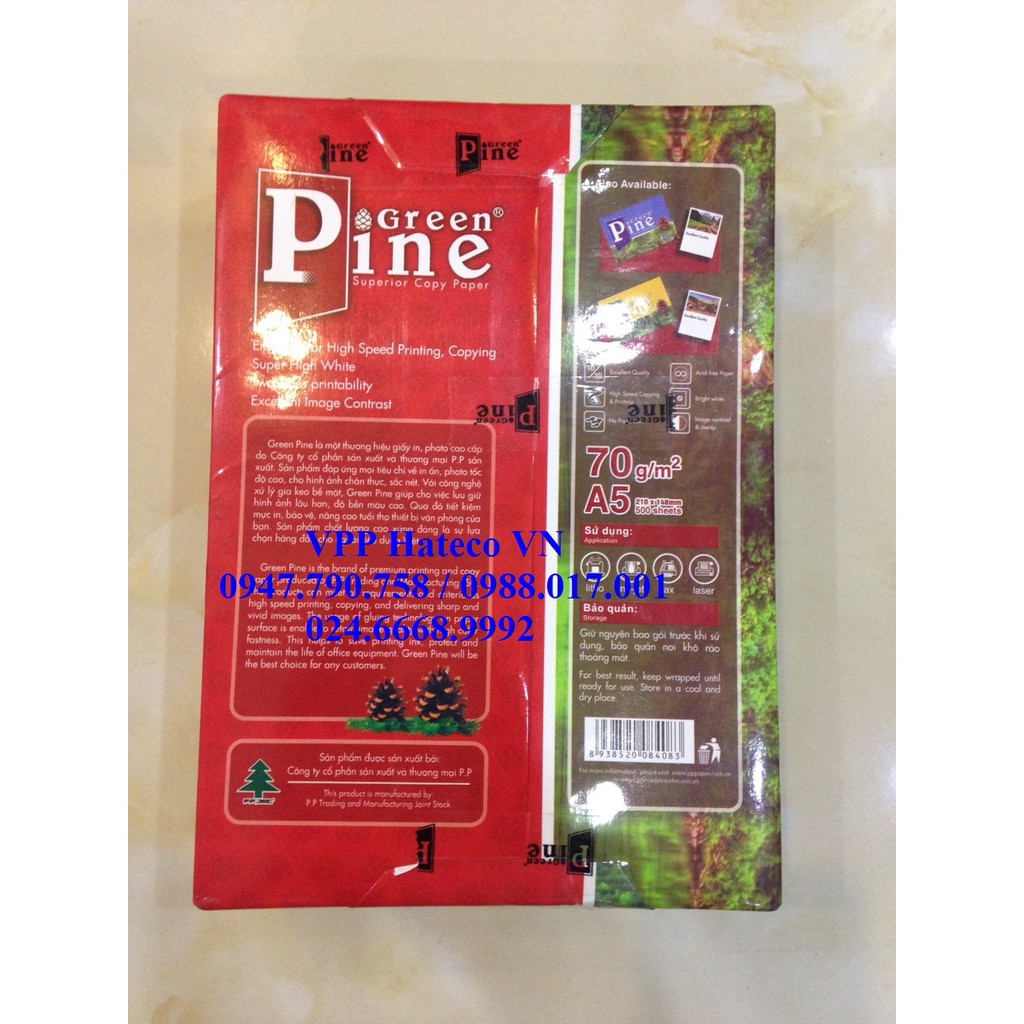 Giấy Green Pine A5 ĐL70gsm - Giấy in - Giấy Photo - Giấy A5