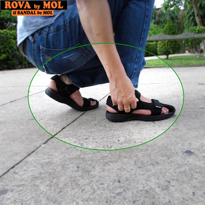 Giày sandal nam bít mũi quai dù có quai hậu cố định thích hợp mang dã ngoại đi phượt du lịch hiệu Rova RV25B