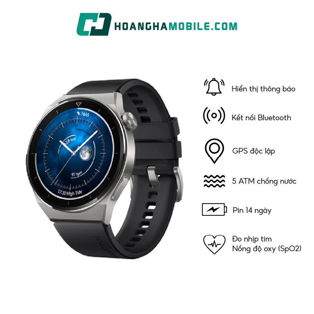 Đồng hồ thông minh Huawei Watch GT3 Pro Active (Dây Silicon) Chính hãng - Hoàng Hà Mobile