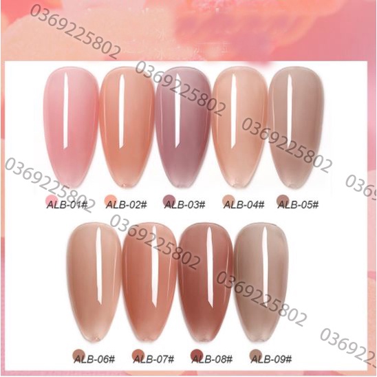 Sơn gel AS thạch mã ALB chọn lẻ 9 chai mẫu chai đỏ nhọn 15ml siêu HOT siêu xịn