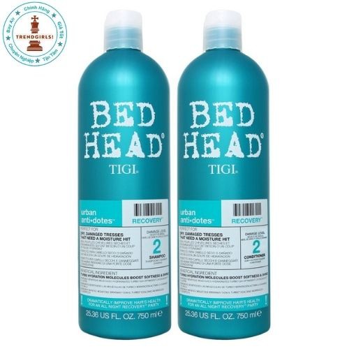 [chính hãng Mỹ] cặp bộ dầu gội xả phục hồi hư tổn TiGi Bed Head 750ML/Chai Hàng Chuẩn Chính Hãng Tóc Suôn Mượt Tiết Kiệm