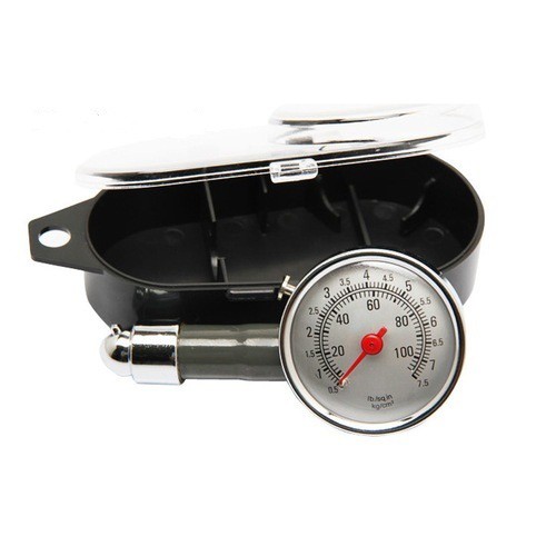 Đồng hồ cơ đo áp suất lốp ô tô xe máy (Loại có hộp đựng)