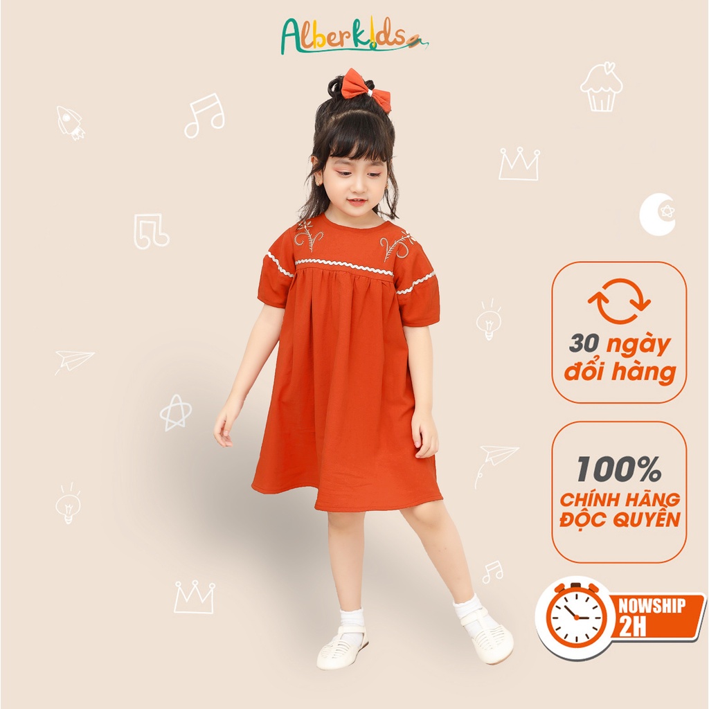 Váy bé gái ALBER KIDS dáng công chúa cao cấp Daisy Dress cho trẻ em 2,3,4,5,6,7,8,9,10,11,12 tuổi [V09]