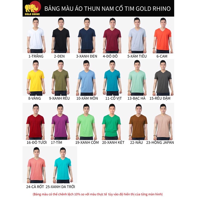 Áo thun 100% cotton Gold Rhino
