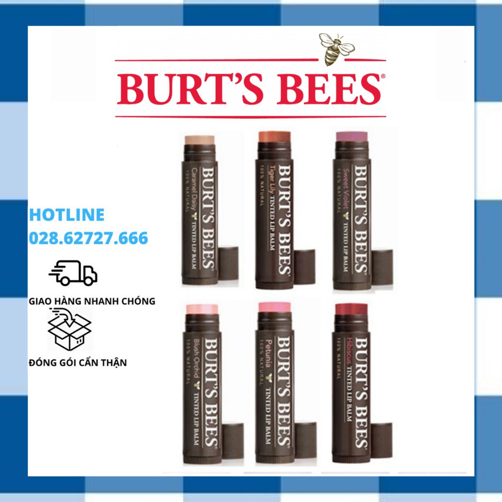 [Đủ Màu] Son Dưỡng Có Màu Burt's Bees Tinted Lip Balm