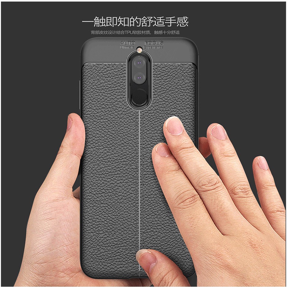 Ốp Lưng Auto Focus Vân Da Cho Huawei Nova 2i, Ốp Lưng Silicon Trong Suốt Cho Huawei Nova 2i
