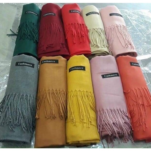 Khăn Quàng (Choàng) Cổ Cashmere Đơn Sắc Thời Trang