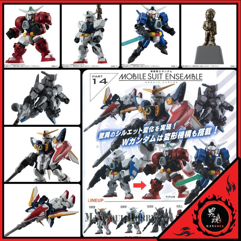 Mô hình mse gashapon Mobile suit  ensemble gundam set 14 wing zeta age