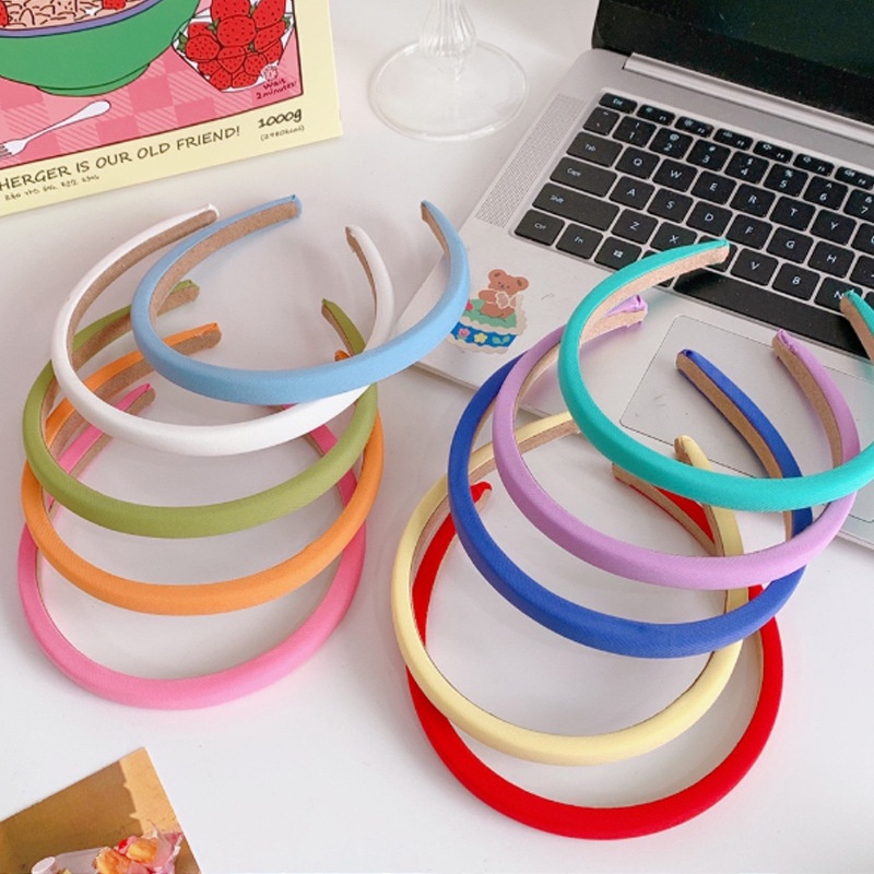 Băng đô xốp mỏng màu sắc dễ thương