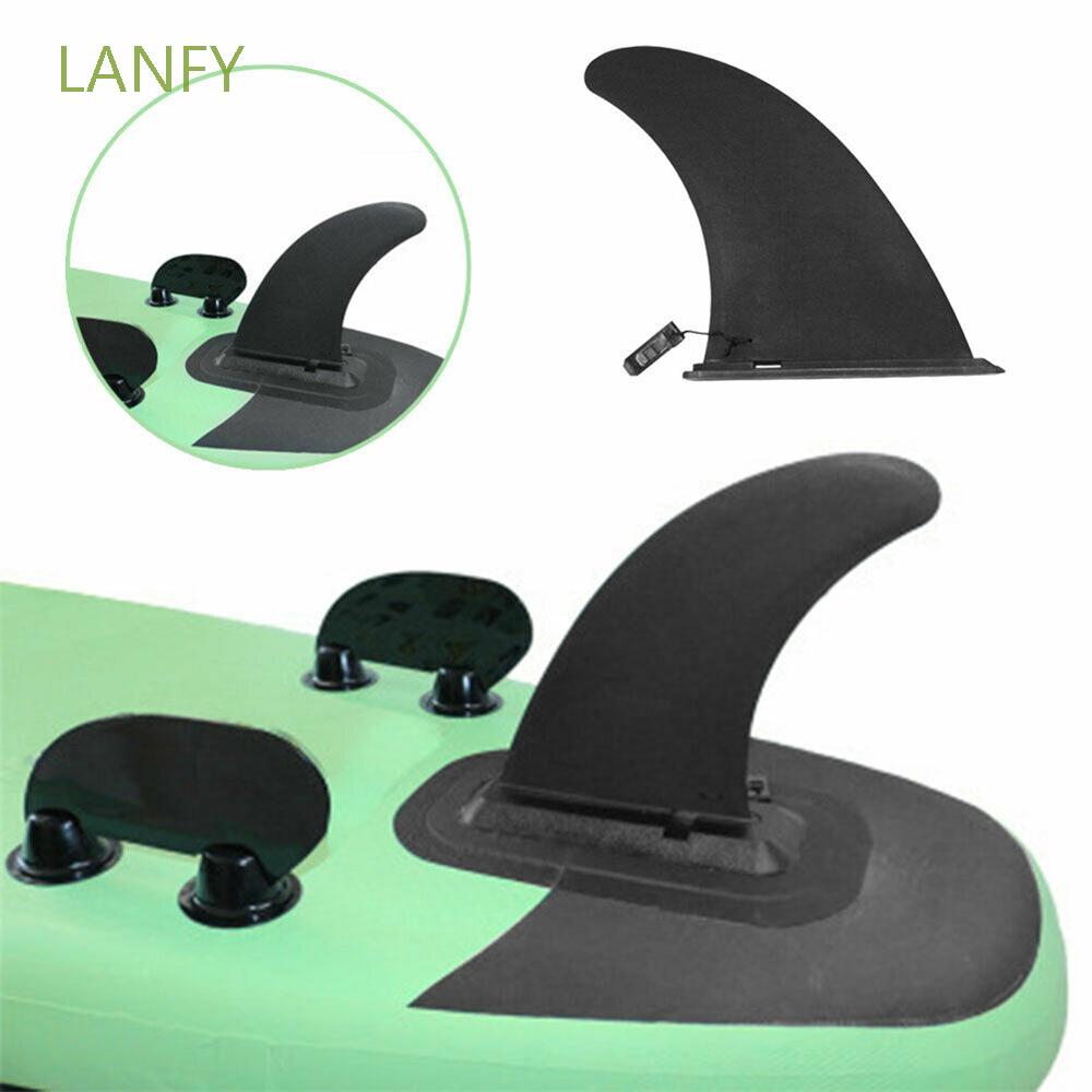 LANFY Durable Single Fin Wear-resistant Paddle Board Center Fin Detachable Surf & SUP Water Sports Plastic Material Surfing SUP Accessory Surfboard black