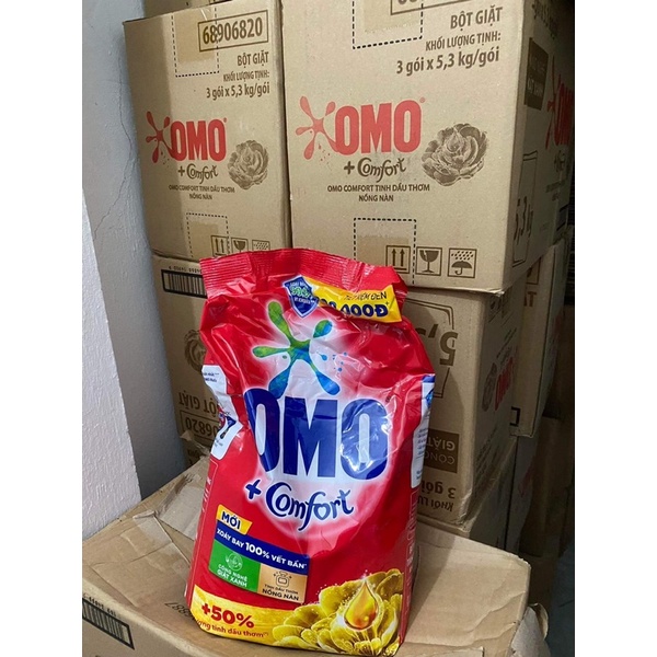 Bột giặt ô mô giặt tay 5.7kg và 5,3kg mẫu mới giá mới