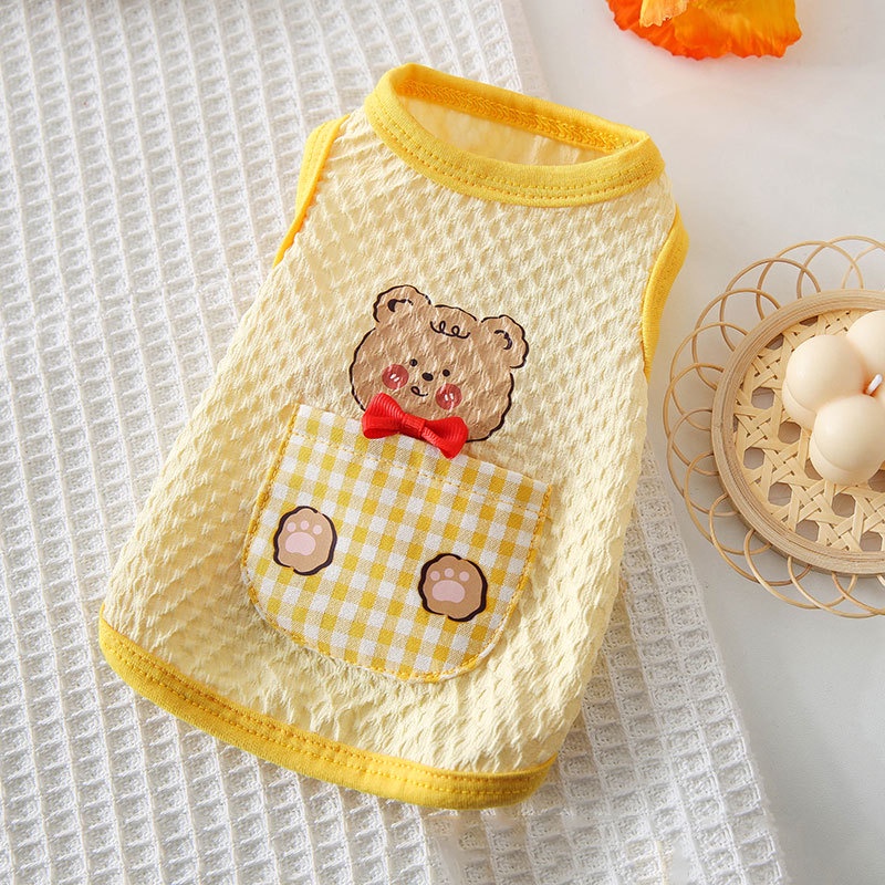 áo xinh có nút gài cổ in hình cute cho chó mèo