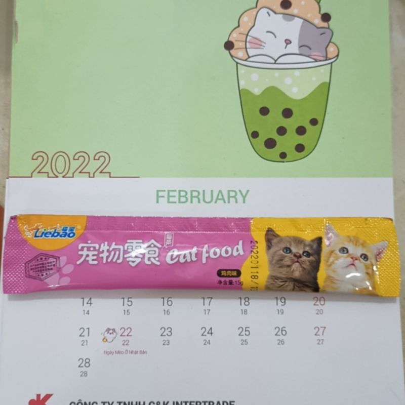 Súp thưởng cho mèo CatFood thanh 15g 3 vị thơm ngon