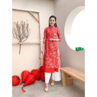 Áo Dài Cách Tân Hoa Nổi 3D
