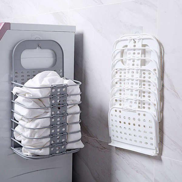 Giỏ đựng quần áo và đồ sinh hoạt treo tường gấp gọn