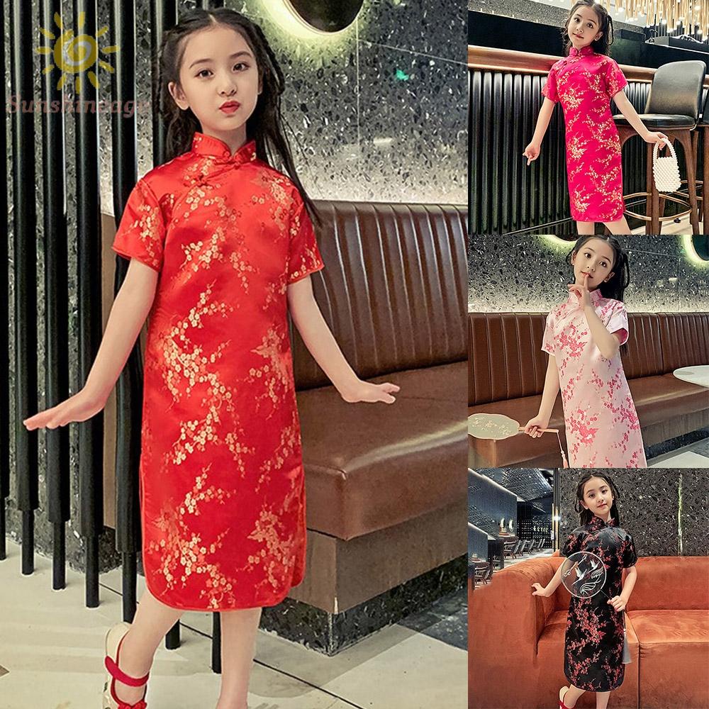 Sườn Xám Trung Hoa Thời Trang Dành Cho Bé Gái