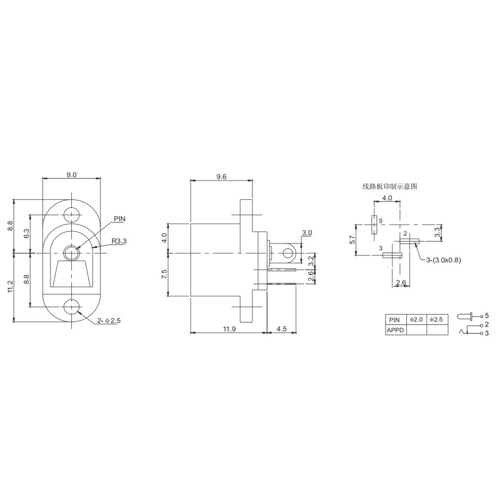 Set 10 jack DC 5.5x2.1mm - DC053