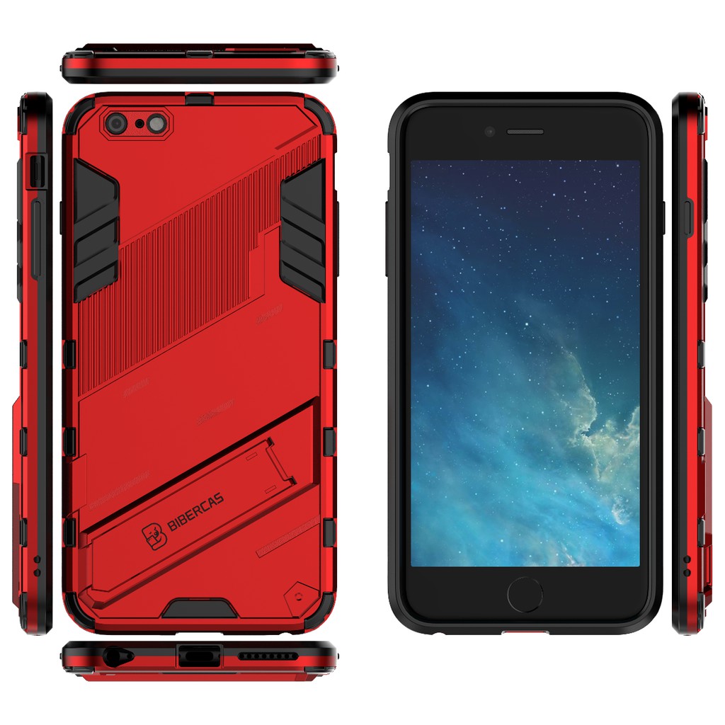 Ốp lưng Iphone 6 Plus / 6s Plus / 7 Plus / 8 Plus / 14 Pro Max / 15 Pro Max  Iron Man Ver 2 chống sốc giá đỡ xem phim