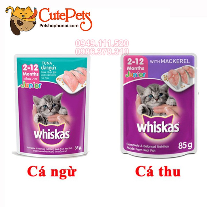 Whiskas Junior - Pate cho mèo con 85g - sieuthithucung