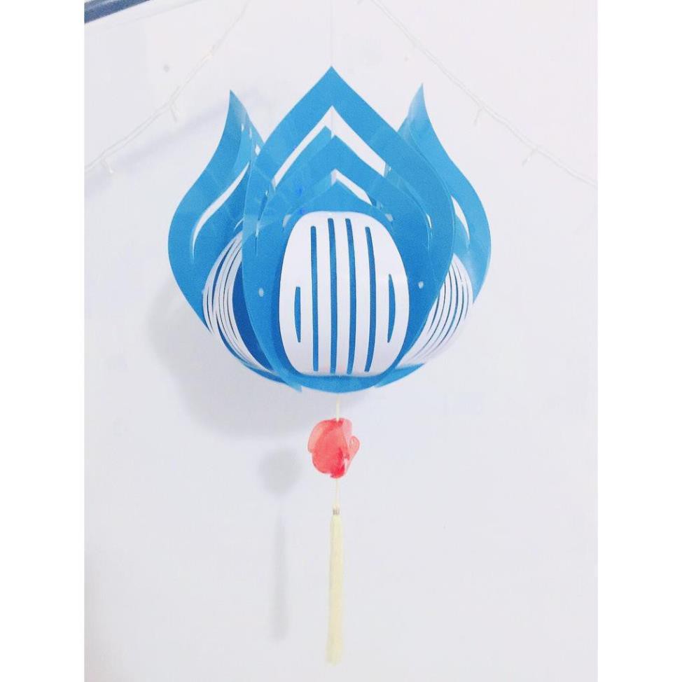 Đèn Lồng Nhựa Hoa Sen xuyên sáng trang trí quán cafe, sân vườn, chùa chiền, đường phố...