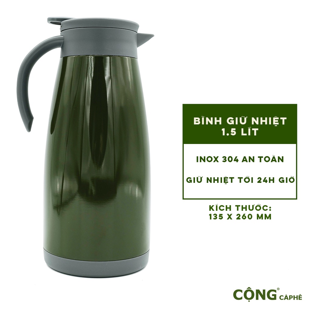 Bình giữ nhiệt Cộng Cà Phê 1.5 lít